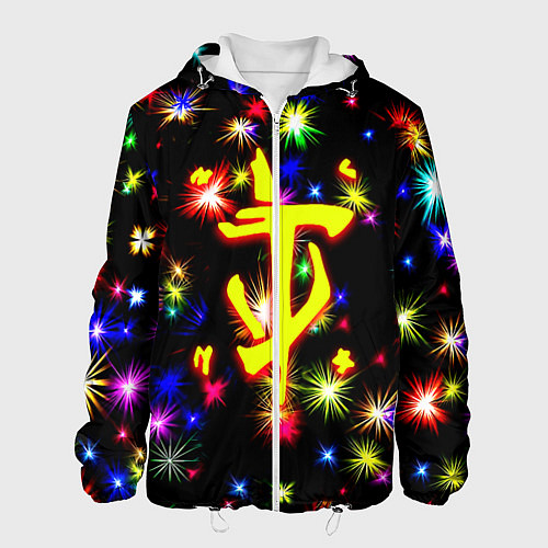 Мужская куртка Doom новогодние искры / 3D-Белый – фото 1