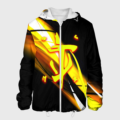 Мужская куртка Doom геометрия из полос / 3D-Белый – фото 1