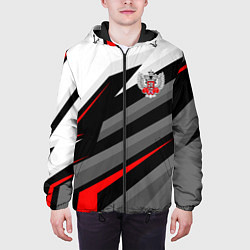 Куртка с капюшоном мужская Федерация бокса - спортивный, цвет: 3D-черный — фото 2