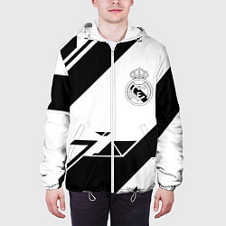 Куртка с капюшоном мужская Real Madrid geometry, цвет: 3D-белый — фото 2