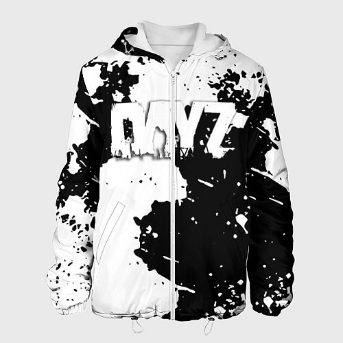 Мужская куртка Dayz Брызги красок черно белый / 3D-Белый – фото 1