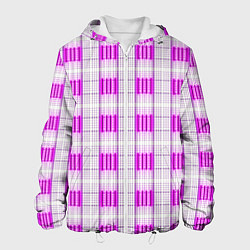 Куртка с капюшоном мужская Color pink and white, цвет: 3D-белый