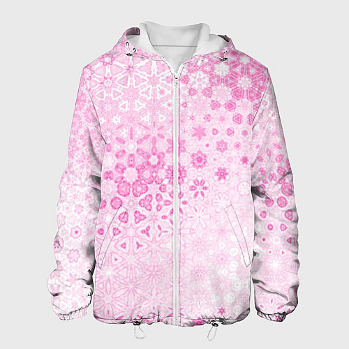 Мужская куртка Розовая метаморфоза / 3D-Белый – фото 1