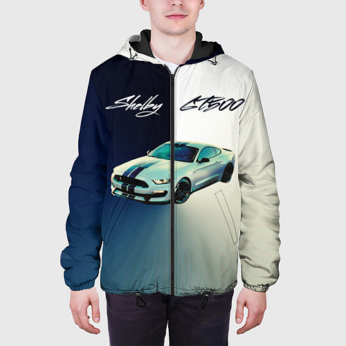 Мужская куртка Ford gt500 - градиент / 3D-Черный – фото 3