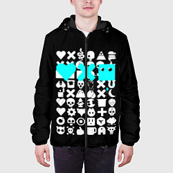 Куртка с капюшоном мужская Love Death and Robots синий, цвет: 3D-черный — фото 2