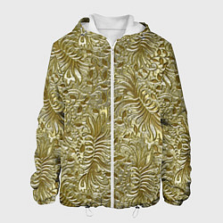 Куртка с капюшоном мужская Золотое тиснение, цвет: 3D-белый