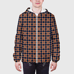 Куртка с капюшоном мужская Паттерн с крестиками, цвет: 3D-белый — фото 2
