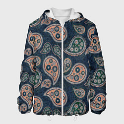 Куртка с капюшоном мужская Индийский деним, цвет: 3D-белый