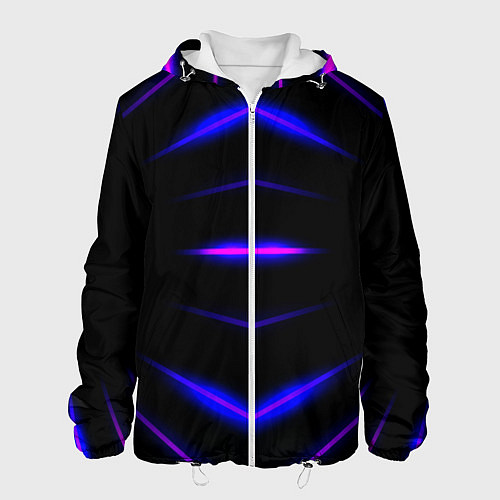 Мужская куртка Color black neon stripes / 3D-Белый – фото 1