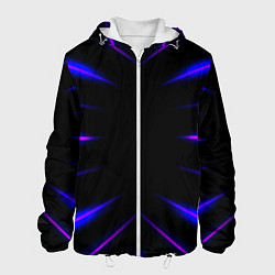 Куртка с капюшоном мужская Color black neon neon, цвет: 3D-белый
