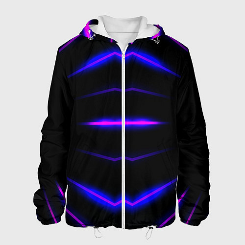 Мужская куртка Color black neon / 3D-Белый – фото 1