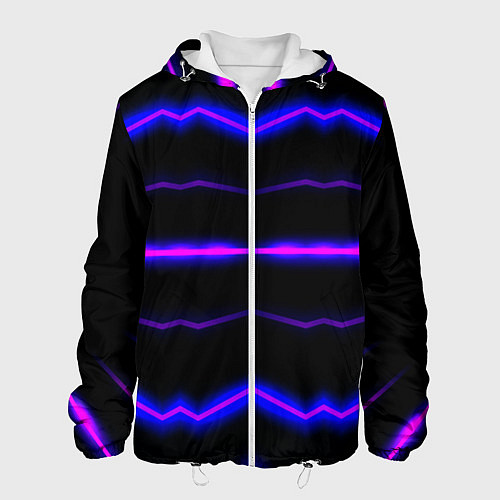 Мужская куртка Color multicoloured neon stripes / 3D-Белый – фото 1