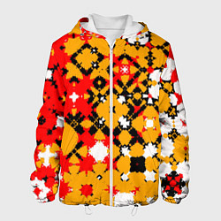 Мужская куртка Красно-желтая геометрическая абстракция