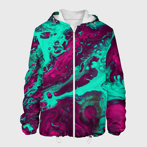 Мужская куртка Абстракция мрамор / 3D-Белый – фото 1