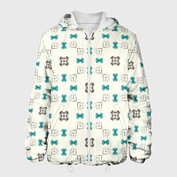 Мужская куртка Узорчатый паттерн в квадратных ячейках