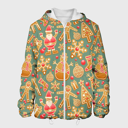 Мужская куртка Имбирные пряники / 3D-Белый – фото 1