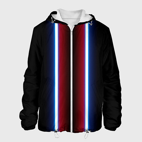 Мужская куртка Color white blue red neon / 3D-Белый – фото 1