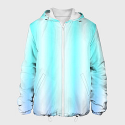 Куртка с капюшоном мужская Neon white blue lines, цвет: 3D-белый