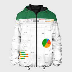 Куртка с капюшоном мужская Таблица с ошибками - текстура, цвет: 3D-черный