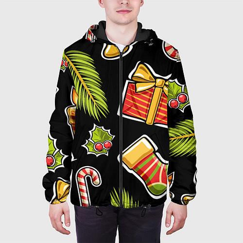 Мужская куртка Рождественский вайб / 3D-Черный – фото 3