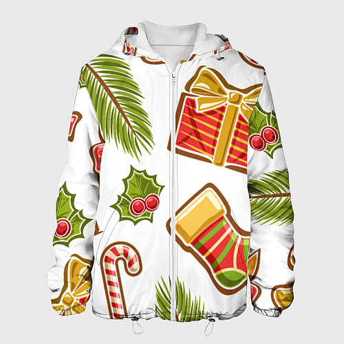 Мужская куртка Рождественский вайб / 3D-Белый – фото 1