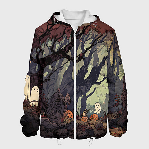 Мужская куртка Призрачный лес / 3D-Белый – фото 1