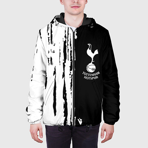 Мужская куртка Tottenham Hotspur белые краски / 3D-Черный – фото 3