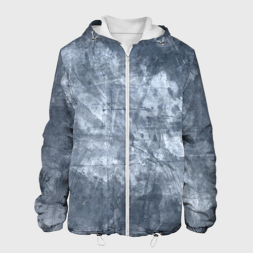 Мужская куртка Абстракция - gray-blue / 3D-Белый – фото 1