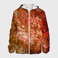 Куртка с капюшоном мужская Абстракция - bright red, цвет: 3D-белый
