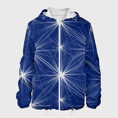 Мужская куртка Звезды на синем фоне / 3D-Белый – фото 1