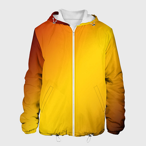 Мужская куртка Color yellow red gradient / 3D-Белый – фото 1