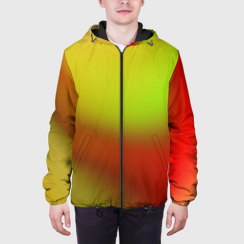 Мужская куртка Color multicolored gradient / 3D-Черный – фото 3