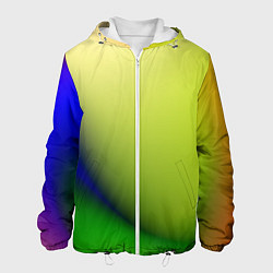 Куртка с капюшоном мужская The color is multicolored, цвет: 3D-белый