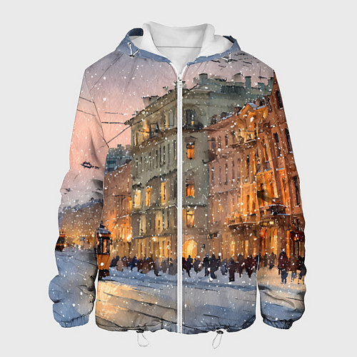 Мужская куртка Зимний Санкт-Петербург / 3D-Белый – фото 1