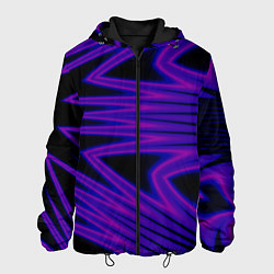 Куртка с капюшоном мужская Color neon blue, цвет: 3D-черный