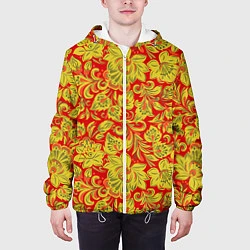 Куртка с капюшоном мужская Хохлома, цвет: 3D-белый — фото 2