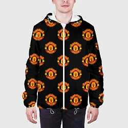 Куртка с капюшоном мужская Manchester United Pattern, цвет: 3D-белый — фото 2