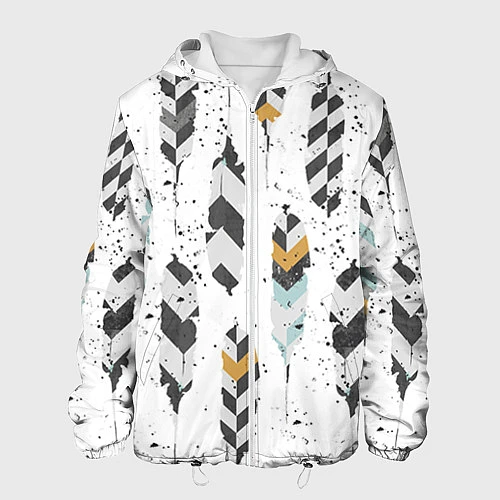 Мужская куртка Перья / 3D-Белый – фото 1