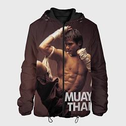 Куртка с капюшоном мужская Муай тай боец, цвет: 3D-черный