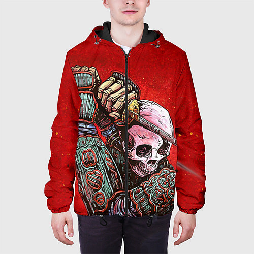 Мужская куртка Скелет / 3D-Черный – фото 3