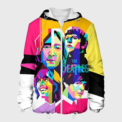 Мужская куртка The Beatles: Poly-art / 3D-Белый – фото 1