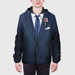 Куртка с капюшоном мужская Жених, цвет: 3D-черный — фото 2