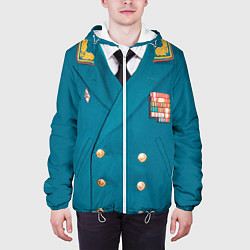 Куртка с капюшоном мужская Китель, цвет: 3D-белый — фото 2