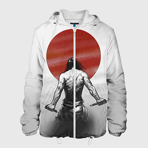 Мужская куртка Ярость самурая / 3D-Белый – фото 1