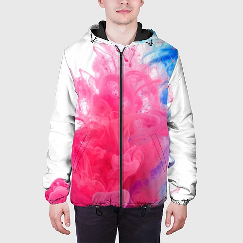 Мужская куртка Взрыв красок / 3D-Черный – фото 3