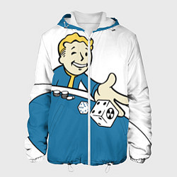 Куртка с капюшоном мужская Fallout Casino цвета 3D-белый — фото 1