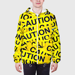 Куртка с капюшоном мужская Caution, цвет: 3D-белый — фото 2