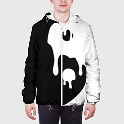 Куртка с капюшоном мужская Инь Янь, цвет: 3D-белый — фото 2