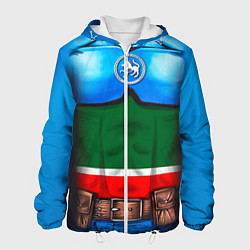 Куртка с капюшоном мужская Капитан Татарстан, цвет: 3D-белый