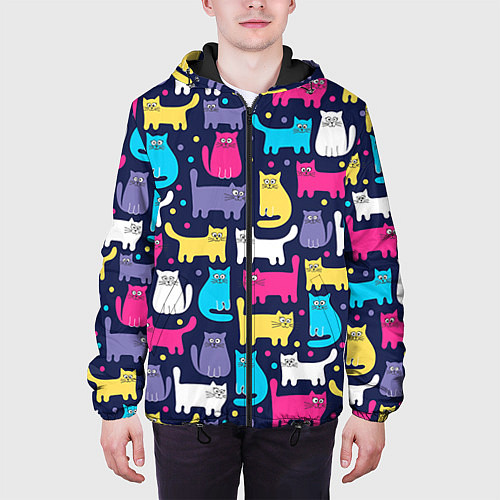 Мужская куртка Котятки / 3D-Черный – фото 3